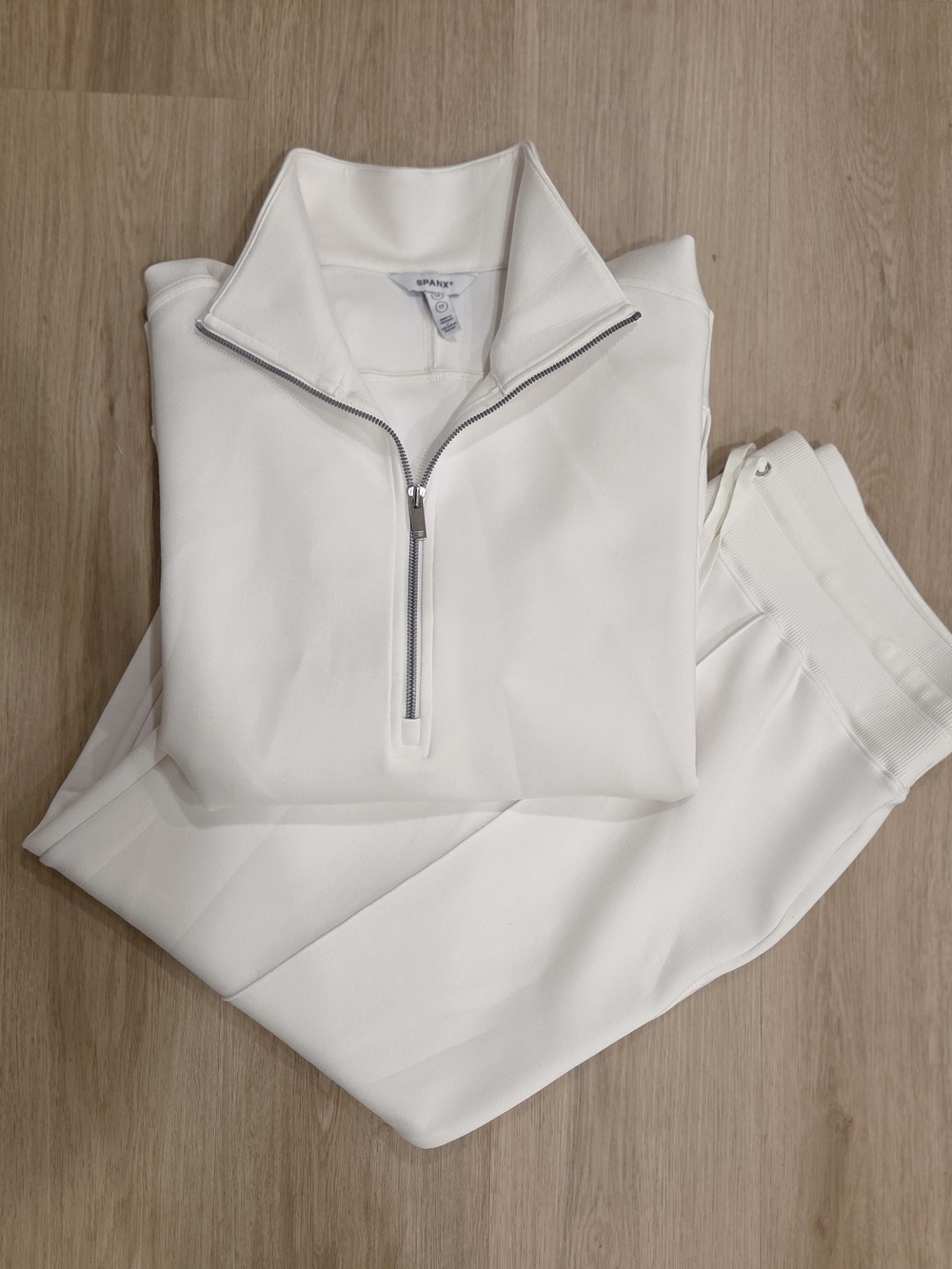 SPANX AirEssentials Lounge Set Women 1X Half Zip Pullover Wide Leg Pants